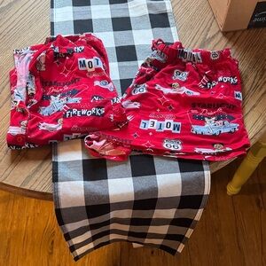 Womens Red Pajamas with Fun Prints